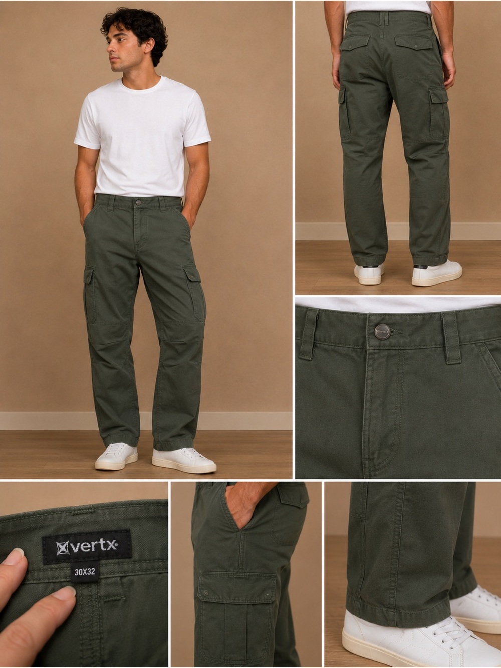 Vertx Men’s Combat Tactical Outdoor Gorpcore Pants Green 30x32